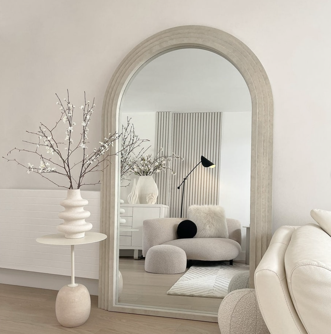 Large Ornate Stone Mirror