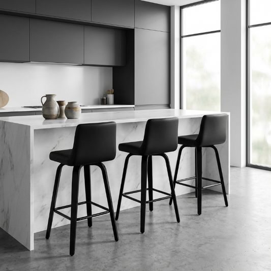 Arden Kitchen Bar Stool - Black - Set of Two – modern bar stool by Interior Ave