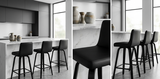 Arden Kitchen Bar Stool - Black - Set of Two – modern bar stool by Interior Ave