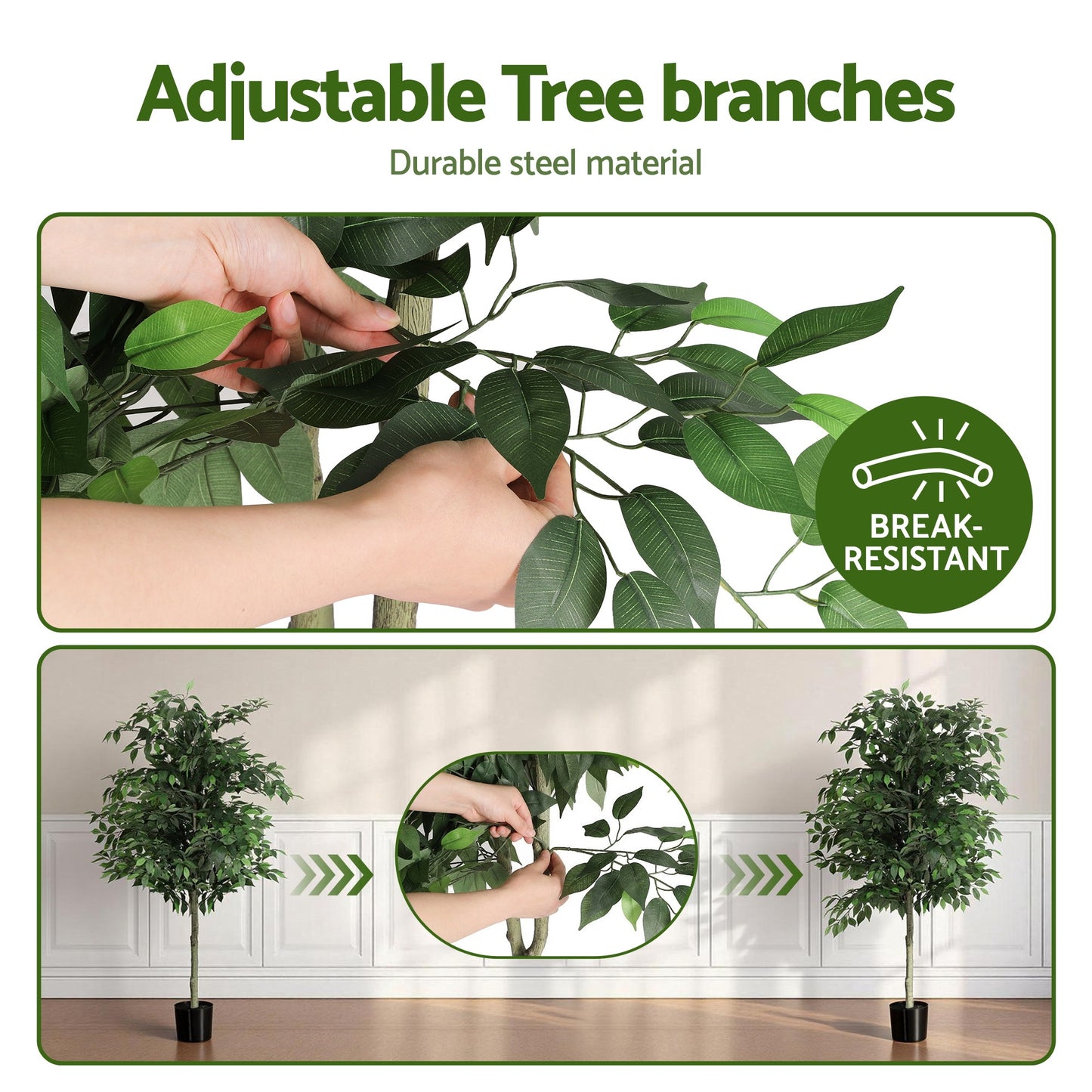 180cm Premium Faux Ficus Tree