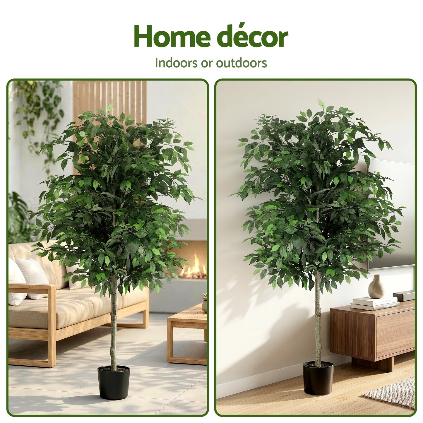 180cm Premium Faux Ficus Tree