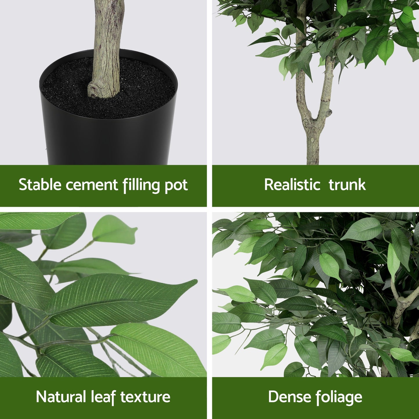 180cm Premium Faux Ficus Tree