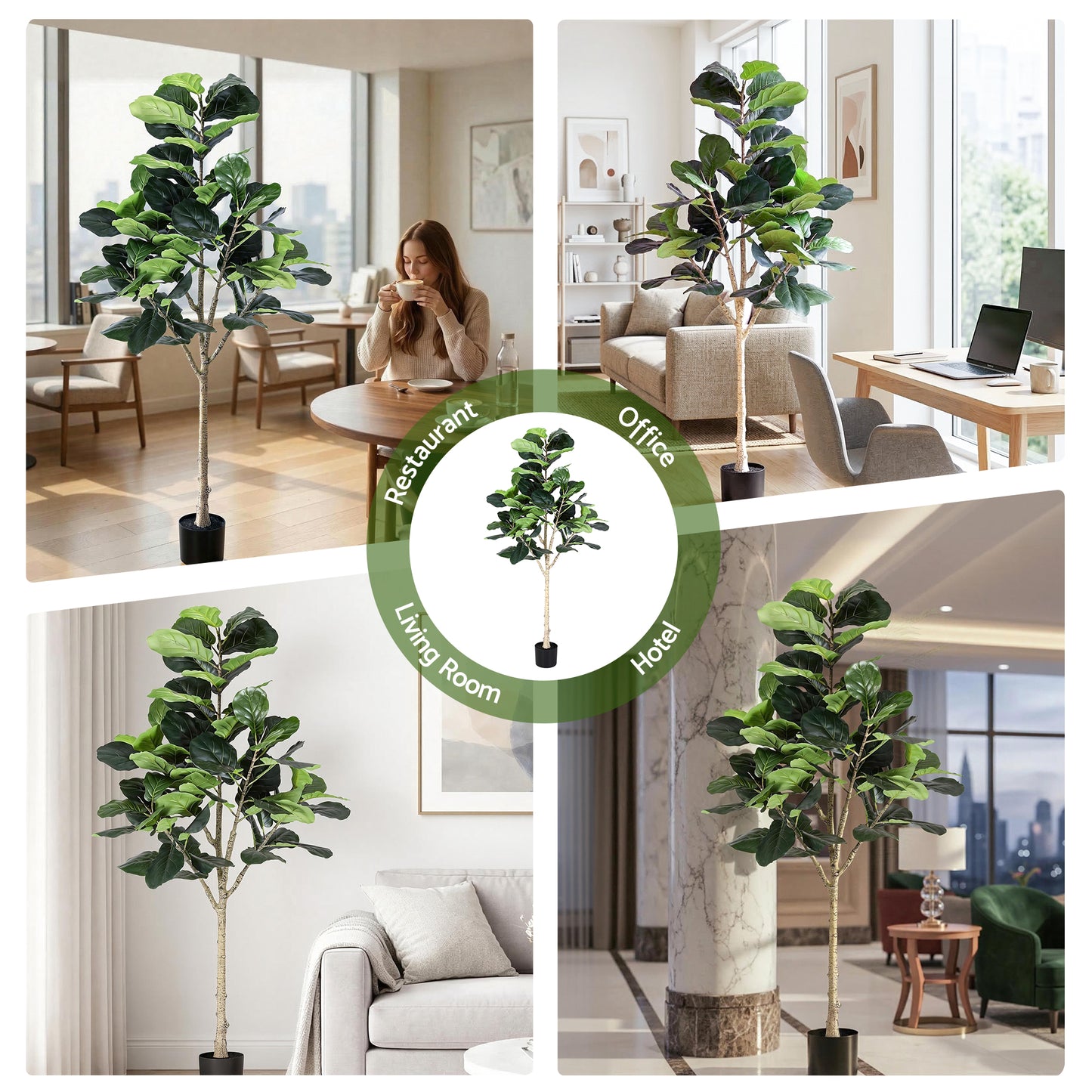 180cm Premium Faux Fiddle Tree