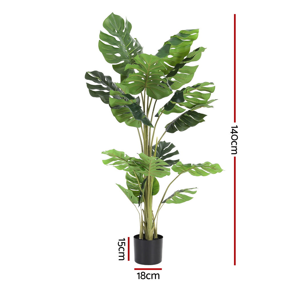 140cm Premium Faux Monstera Tree