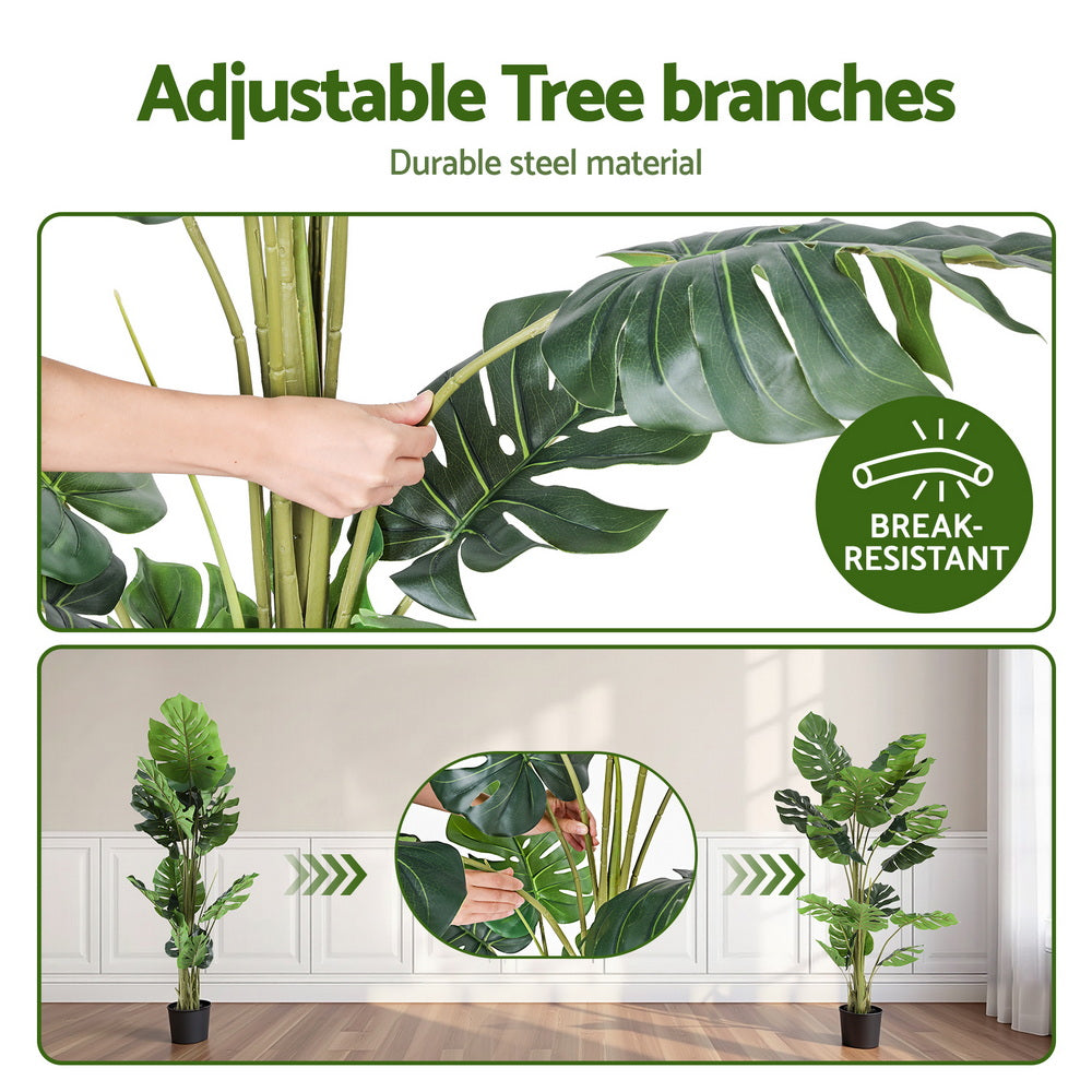 140cm Premium Faux Monstera Tree
