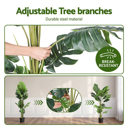 140cm Premium Faux Monstera Tree