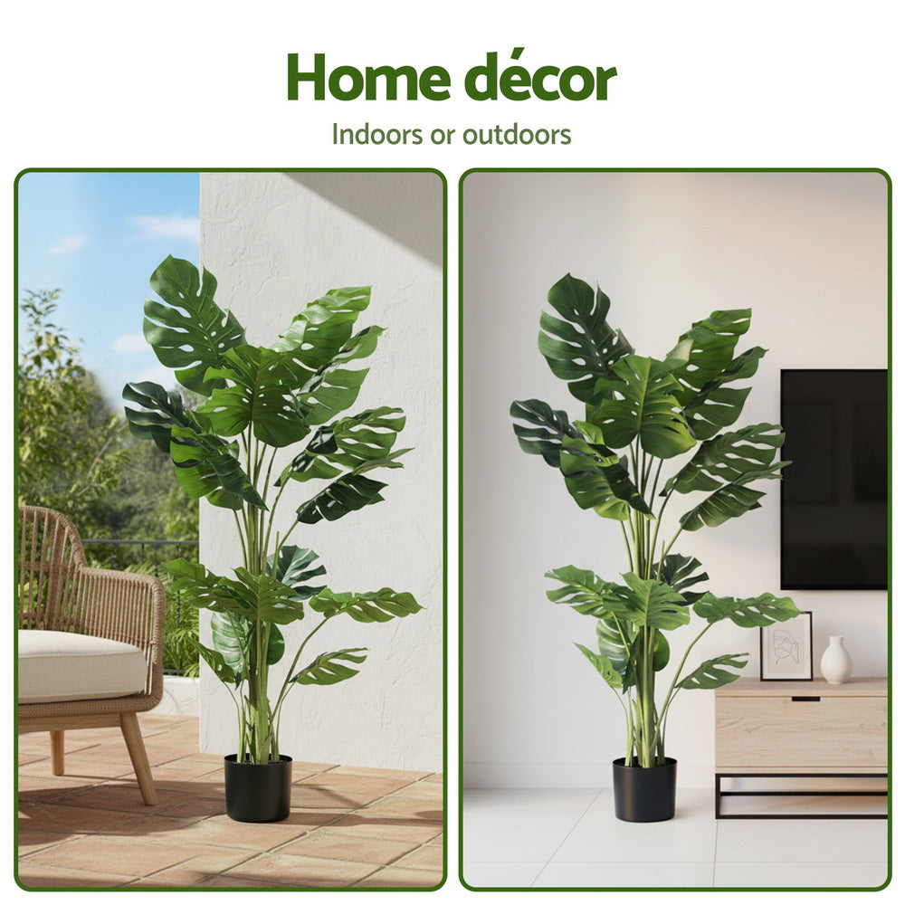 140cm Premium Faux Monstera Tree