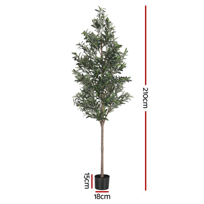 210cm Premium Faux Olive Tree