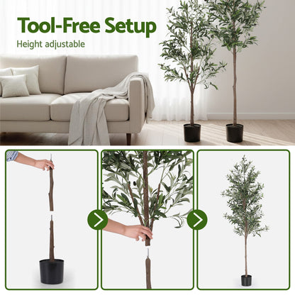 210cm Premium Faux Olive Tree