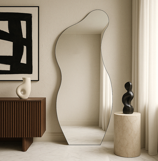 Frameless irregular rabbit-shaped wall mirror – Athena by Interior Ave