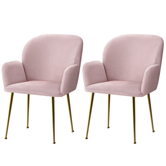 Azure Pink Chair - Set of Two – luxury accent chair by Interior Ave