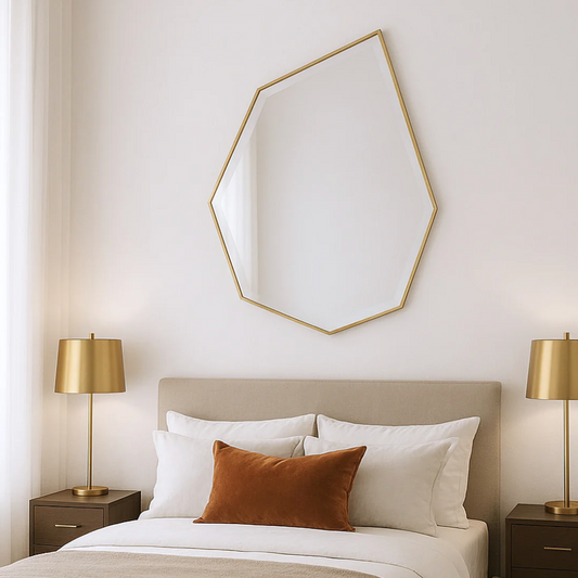 Azure Gold Decorative Wall Mirror - Furniture Hire