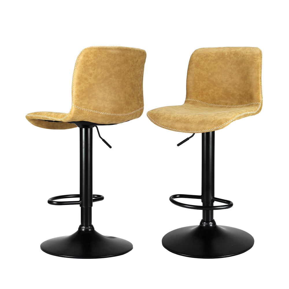 CLARA BROWN BAR STOOLS - Set of 2