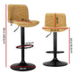 CLARA BROWN BAR STOOLS - Set of 2