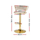 PEARL IVORY VELVET BAR STOOL