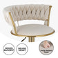 PEARL IVORY VELVET BAR STOOL