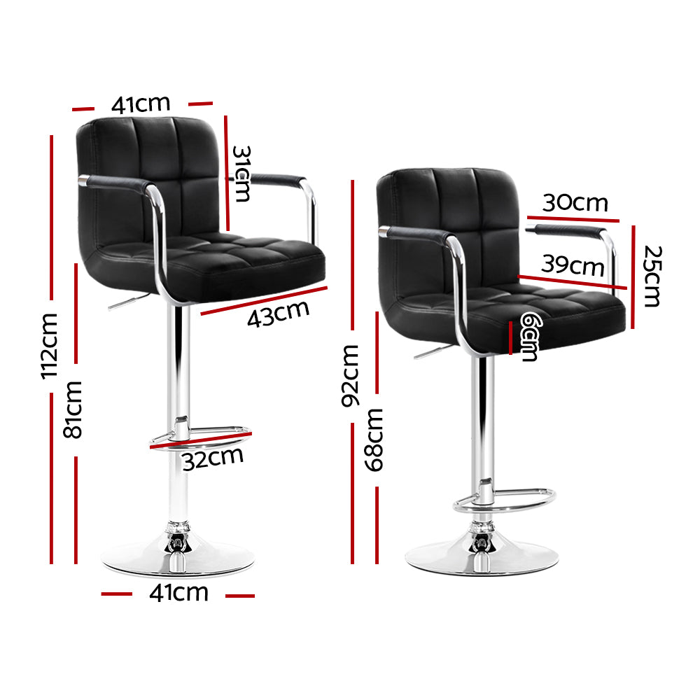 Classic Handle Bar Stool - Black - Set of Two