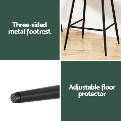 Verona Velvet Bar Stools – Emerald Green (Set of 2)