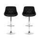 MERLO BLACK BAR STOOLS - Set of 2