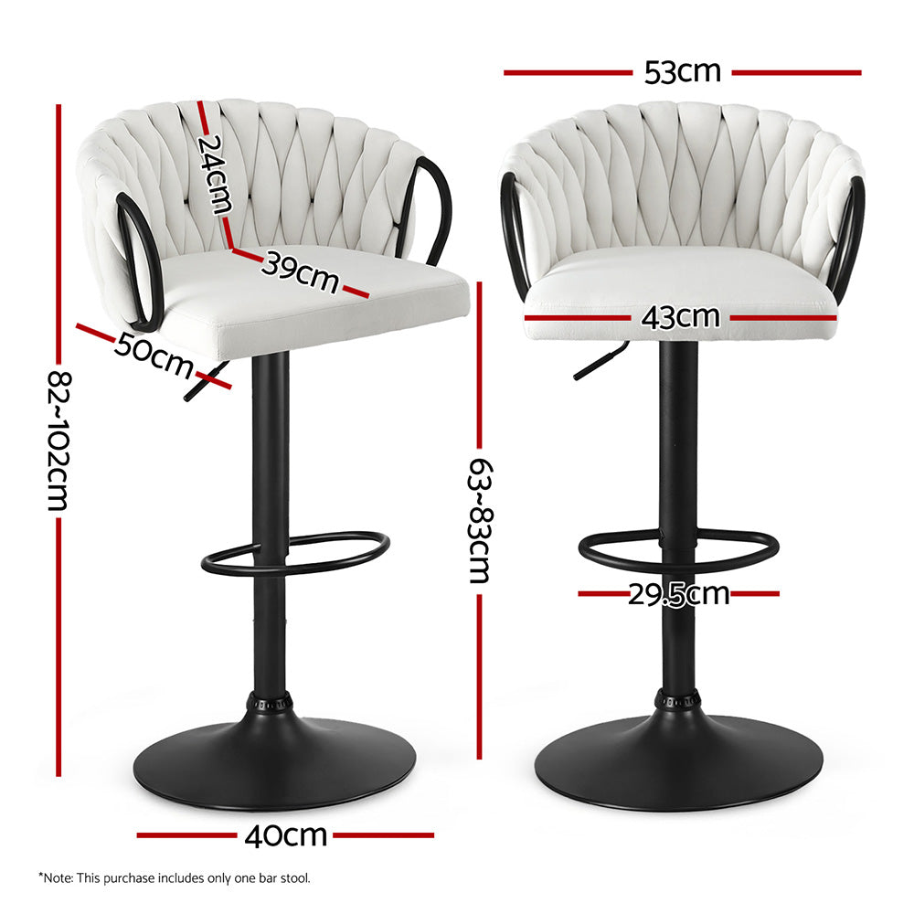 Sorelle Bar Stool - White Ivory