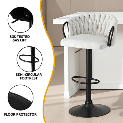 Sorelle Bar Stool - White Ivory
