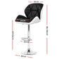 TOP DECK BLACK & WHITE BAR STOOLS - Set of 2