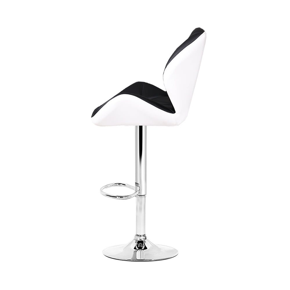 TOP DECK BLACK & WHITE BAR STOOLS - Set of 2