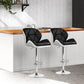 TOP DECK BLACK & WHITE BAR STOOLS - Set of 2