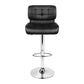 BYRON BLACK PADDED BAR STOOLS - Set of 2