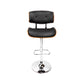 JASPER BLACK / WALNUT BAR STOOLS - Set of 2