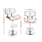 JASPER  WHITE / WALNUT BAR STOOLS - Set of 2