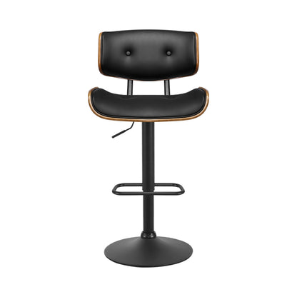 Jasper Walnut Bar Stool - Black - Set of Two