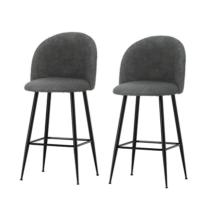 Sherpa Bar Stool - Charcoal - Set of Two – modern bar stool by Interior Ave