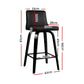 TROY BLACK BAR STOOLS - Set of 2