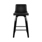 TROY BLACK BAR STOOLS - Set of 2