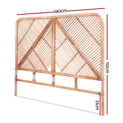 KIKI Bed Headboard Bedhead Rattan - Double