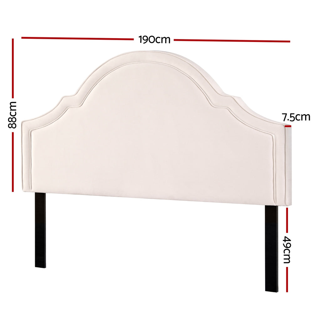 Serenity Velvet Bed Head Headboard - King
