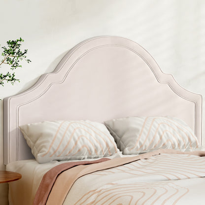 Serenity Velvet Bed Head Headboard - Queen
