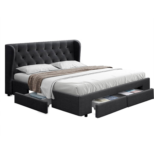 HUDSON BED FRAME - CHARCOAL