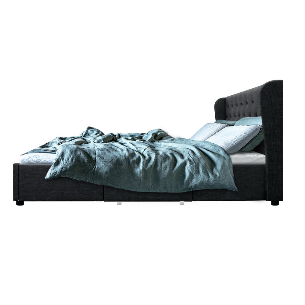 HUDSON BED FRAME - CHARCOAL