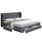 HUDSON BED FRAME - GREY