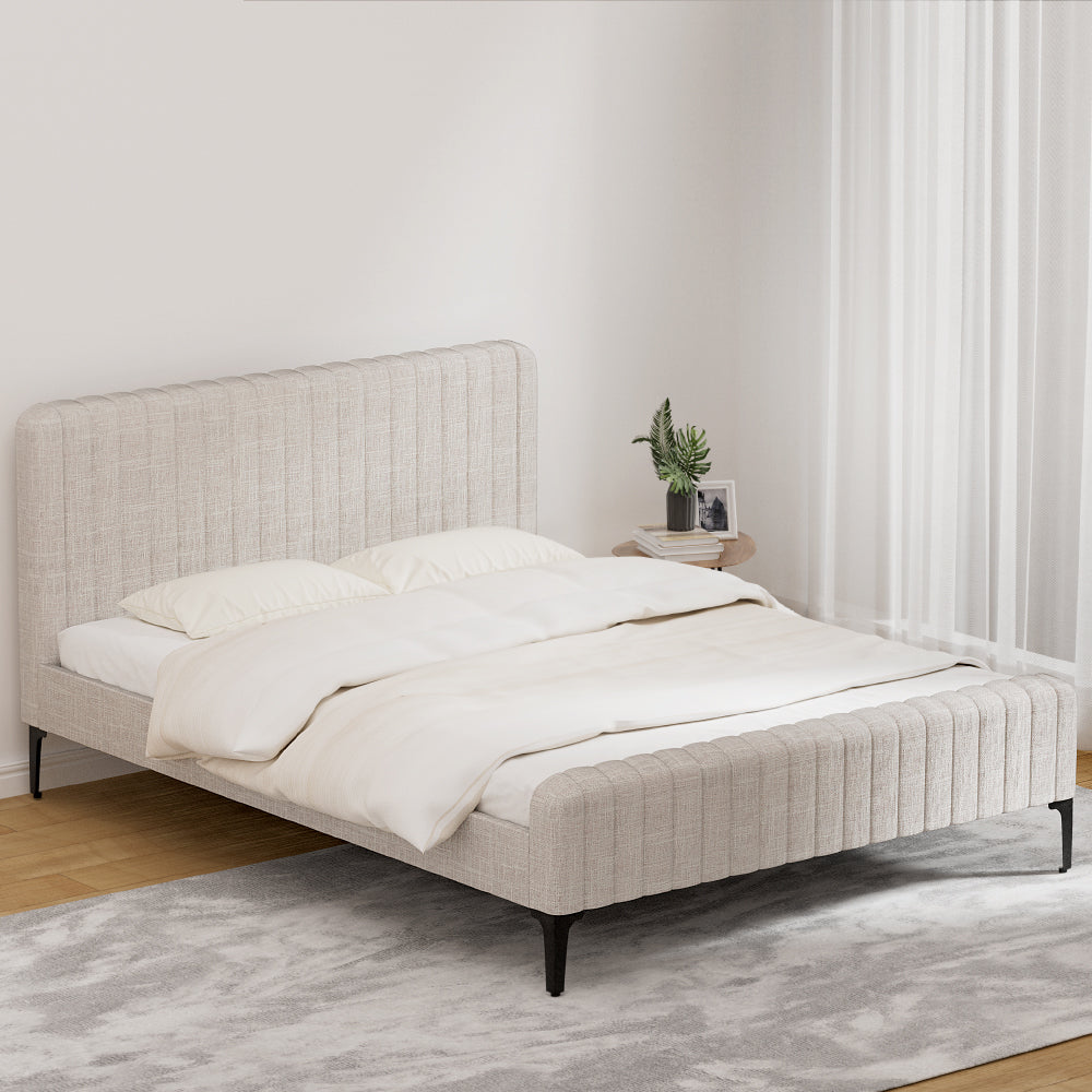 MALIBU BED FRAME - BEIGE