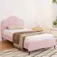 LUMA VELVET BED FRAME - PINK