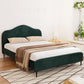 LUMA VELVET BED FRAME - DARK FOREST GREEN