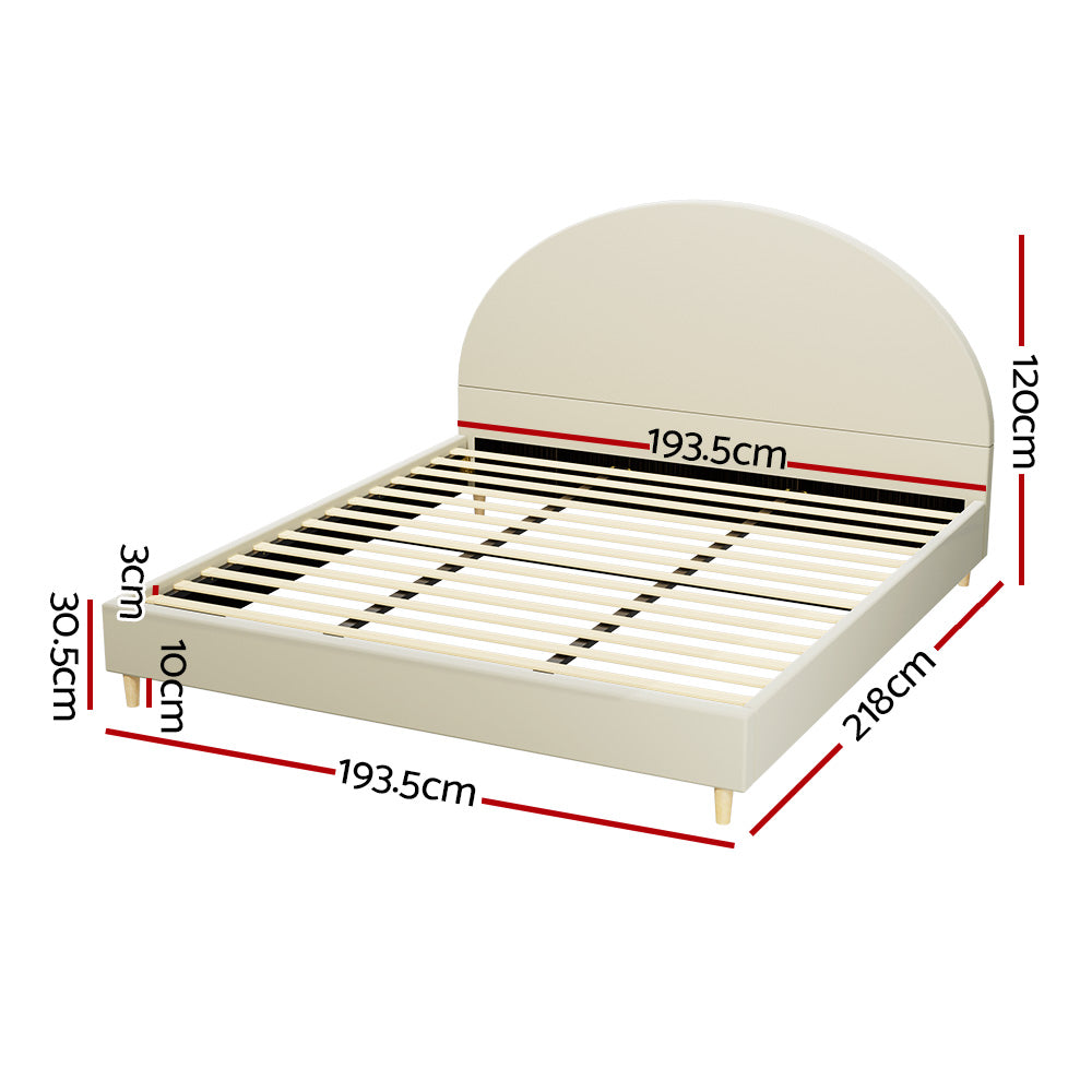 CAASA BED FRAME - CREAM