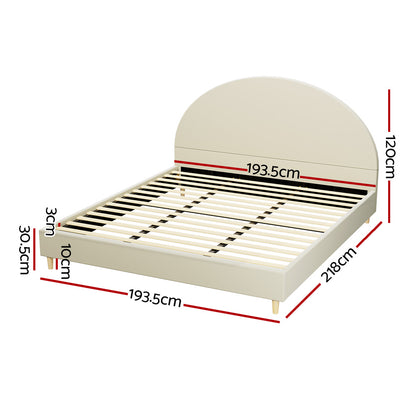 CAASA BED FRAME - CREAM