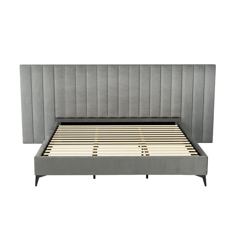 KIKI BED FRAME - VELVET GREY