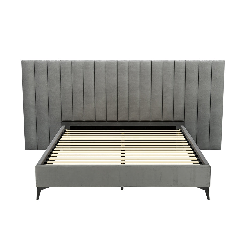 KIKI BED FRAME - VELVET GREY