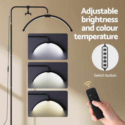 LED Beauty Light Half Moon Light for Salon Spa Studio - Black