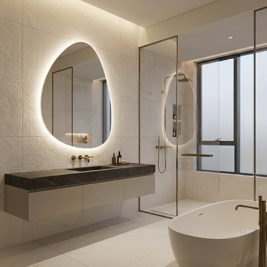 Irregular Frameless LED Bathroom Mirror